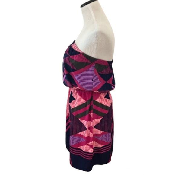 EUC Express Pink, Purple & Navy Strapless Cocktail Sundress. Size M. - Picture 4 of 7